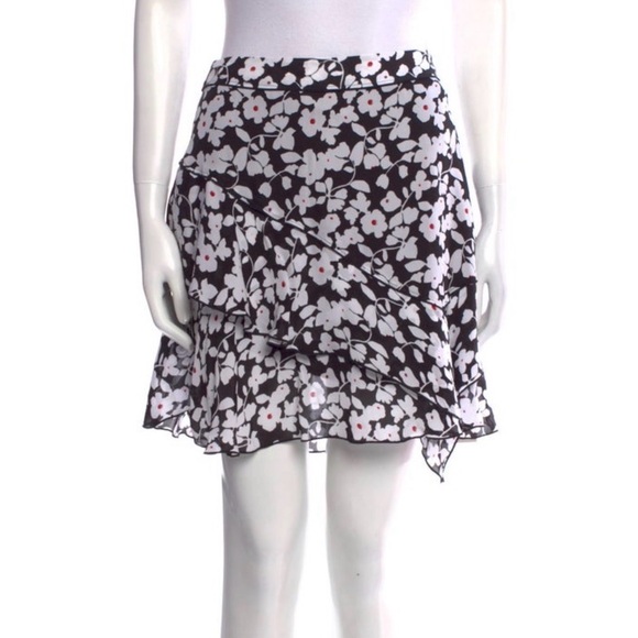 Derek Lam 10 Crosby Floral Black and White Women's Skirt - Picture 3 of 6